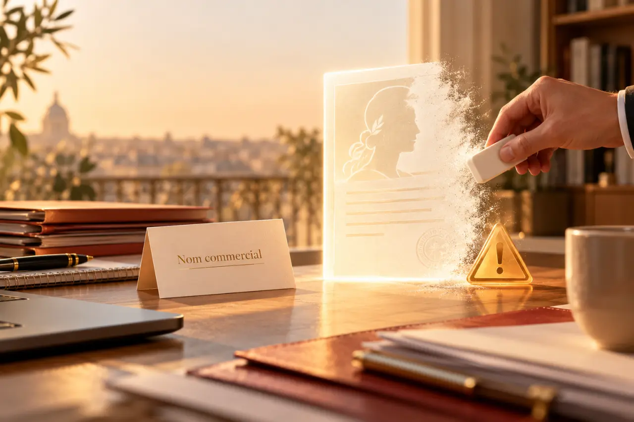 Nom commercial en micro-entreprise : l’erreur qui efface votre identité légale