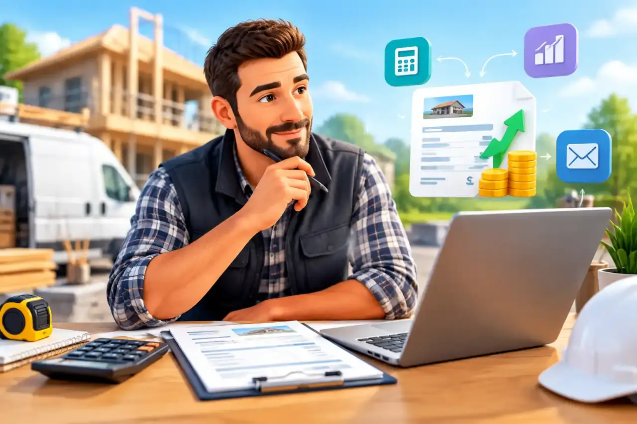 Professionnel analysant un devis saisonnier et sa marge