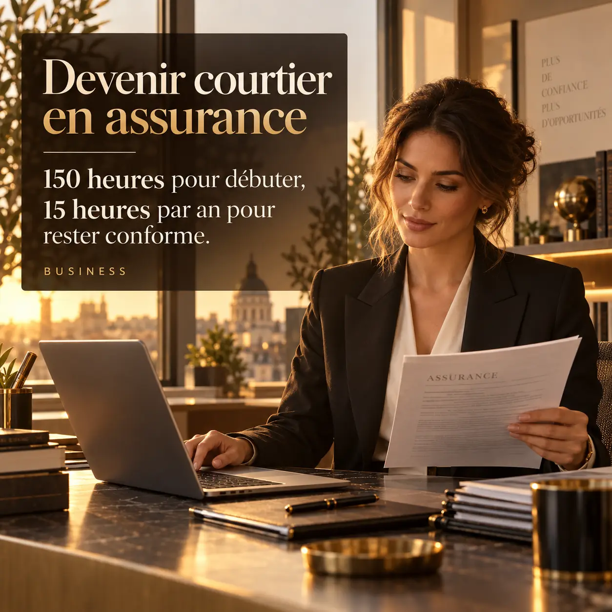 Devenir courtier en assurance : 150 heures pour débuter, 15 heures par an pour rester conforme