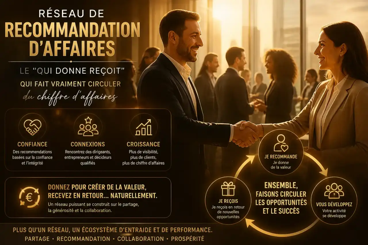 Réseau de recommandation d'affaires : le "qui donne reçoit" qui fait vraiment circuler du chiffre d'affaires
